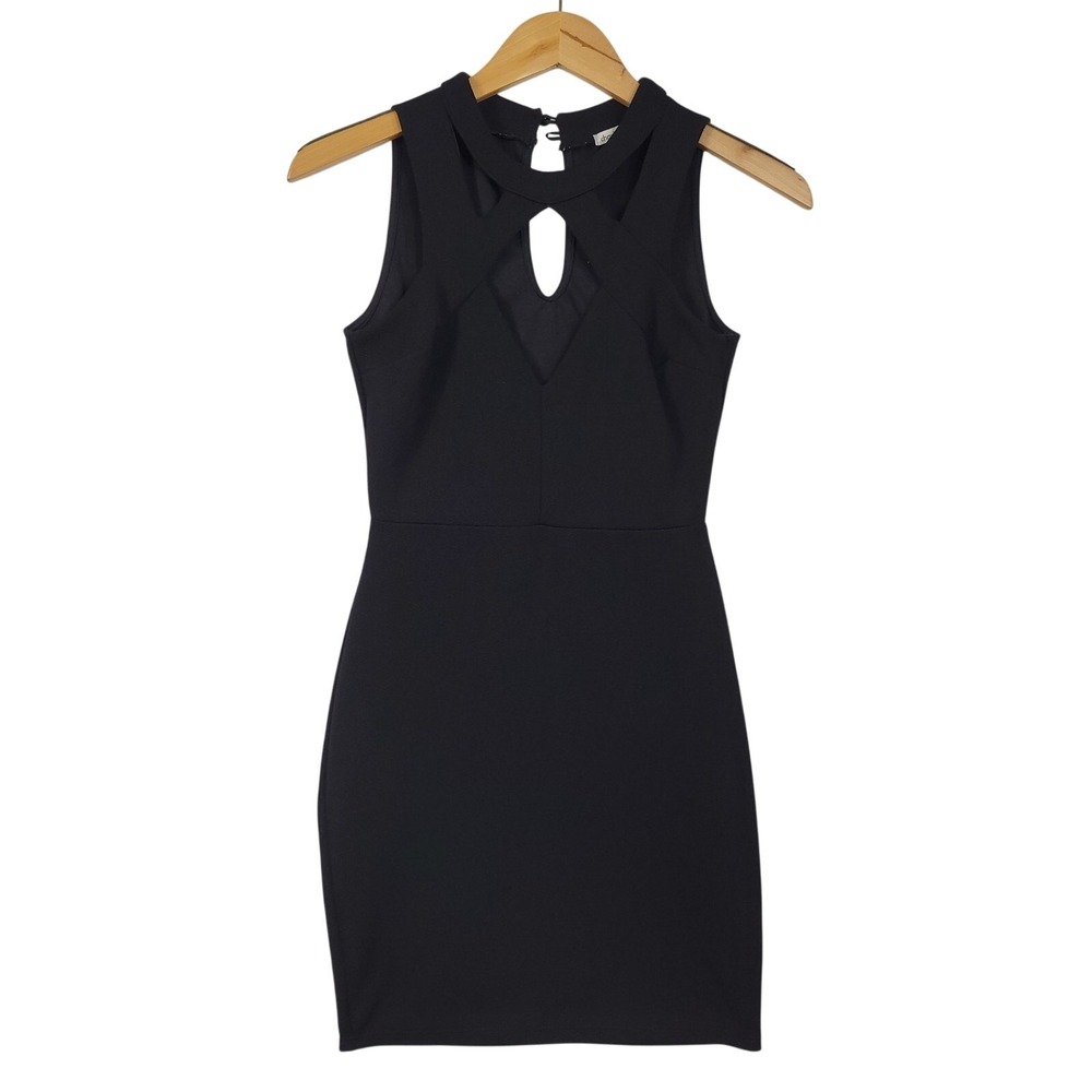 Black Cocktail Dress Sm Black Cutout Sleeveless Mini Bodycon Little Black Dress